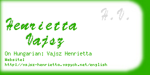 henrietta vajsz business card